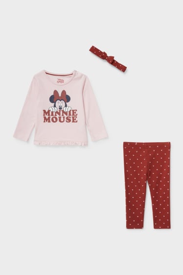 Babys - Minnie Maus - Baby-Outfit - 3 teilig - rosa