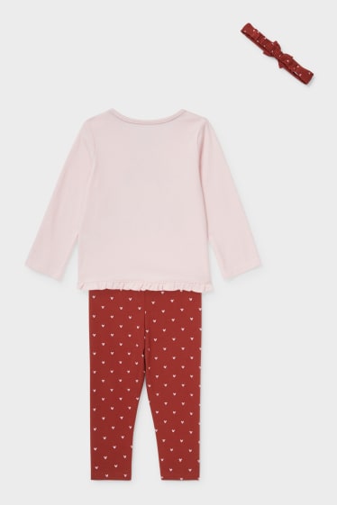 Babies - Minnie Mouse - baby outfit - 3 piece - rose