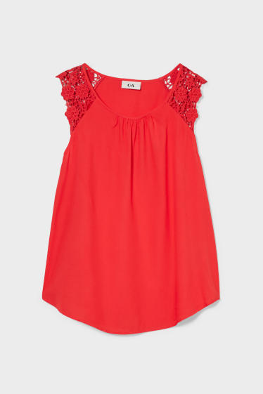 Women - Blouse top - red