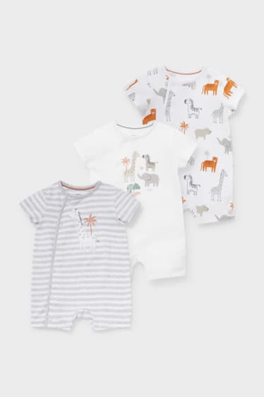 Neonati - Confezione da 3 - pigiama per neonati - bianco