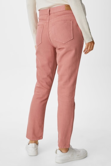 Women - Trousers - slim fit - salmon coloured