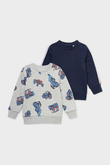 Kinderen - Set van 2 - sweatshirt - blauw / grijs