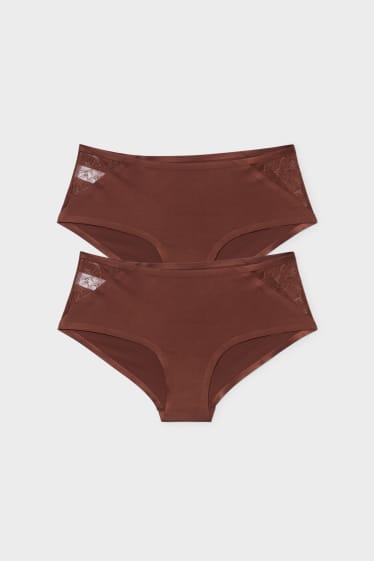 Women - Multipack of 2 - hipster briefs - Cocoa
