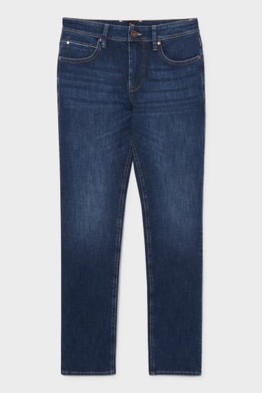 Pánské - Slim jeans - flex - LYCRA® - džíny - tmavomodré