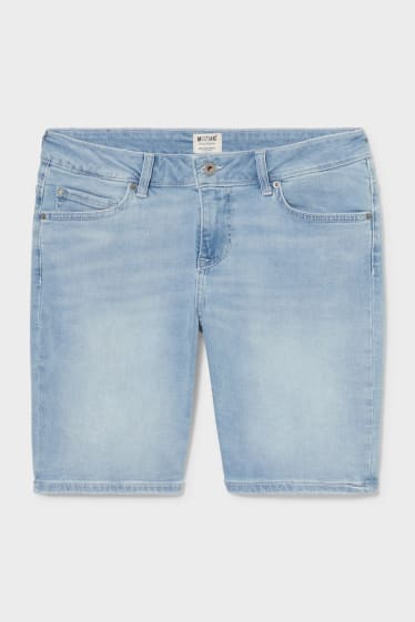 Women - MUSTANG - denim bermuda shorts - denim-blue