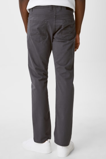 Hombre - Pantalón - Regular Fit - gris oscuro