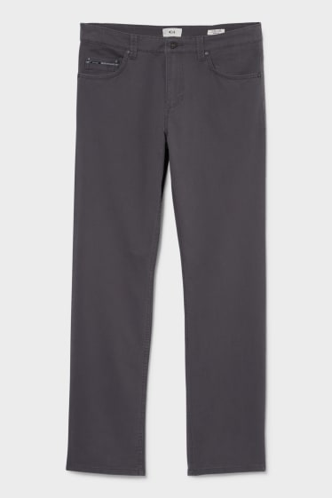 Hombre - Pantalón - Regular Fit - gris oscuro