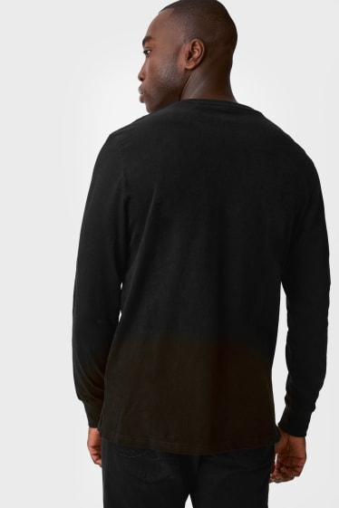 Bărbați - Tricou cu mânecă lungă - negru