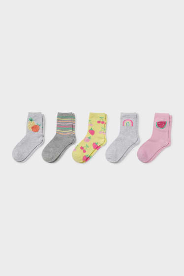 Children - Multipack of 5 - socks - gray