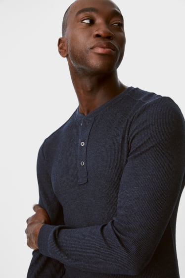 Men - Multipack of 2 - long sleeve top - gray / dark blue