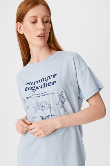 Kobiety - CLOCKHOUSE - T-shirt - jasnoniebieski