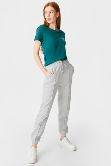 Mujer - CLOCKHOUSE - pantalón de deporte - gris claro jaspeado