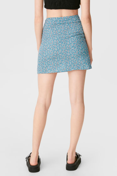 Teens & young adults - CLOCKHOUSE - skirt - floral - turquoise