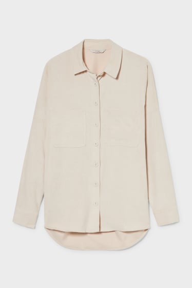 Teens & young adults - CLOCKHOUSE - corduroy blouse - beige