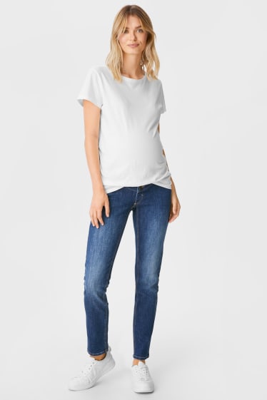 Damen - Umstandsjeans - Slim Jeans - dunkeljeansblau