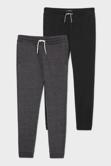 Kinder Jungen - Multipack 2er - Jogginghose - schwarz