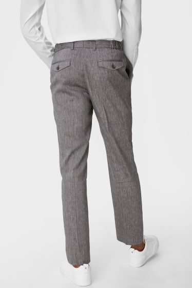Bărbați - Pantaloni pentru costum - amestec de olandă - Regular Fit - gri melanj