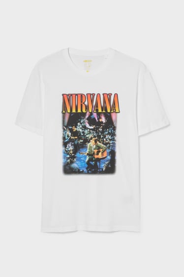 Men - T-shirt  - Nirvana - white