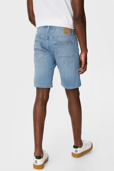 Men - Denim shorts - denim-light blue