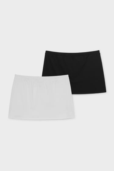 Femei - Multipack 2 buc - prelungire tricou - alb / negru