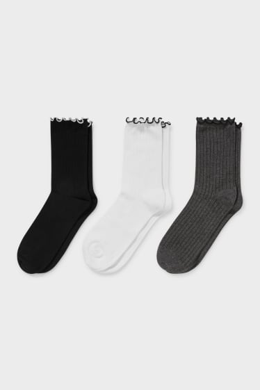 Mujer - Pack de 3 - CLOCKHOUSE - calcetines - blanco