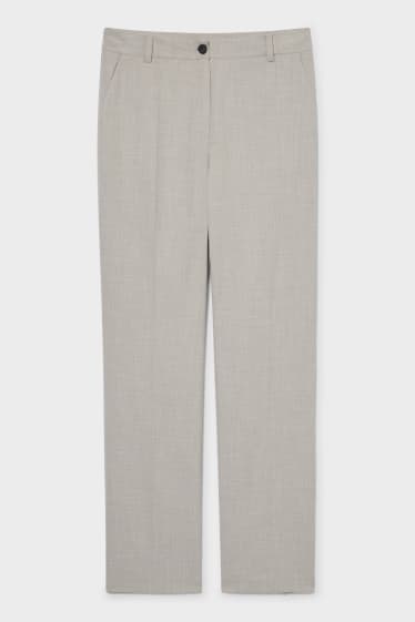 Women - Business trousers - classic straight fit - taupe