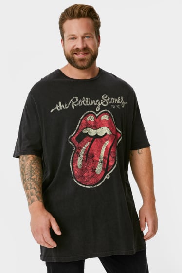 Heren - T-shirt - biokatoen - Rolling Stones - zwart
