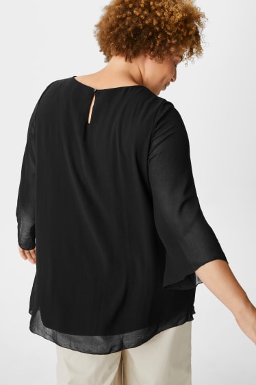 Women - Chiffon blouse - black