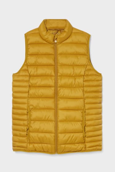 Women - Quilted gilet - yellow
