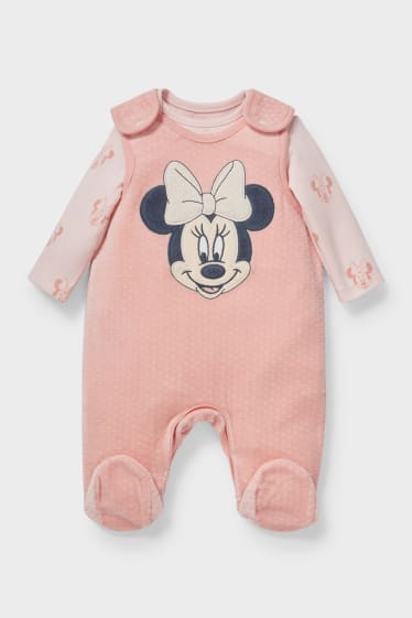 Babies - Minnie Mouse - romper set - 2 piece - rose