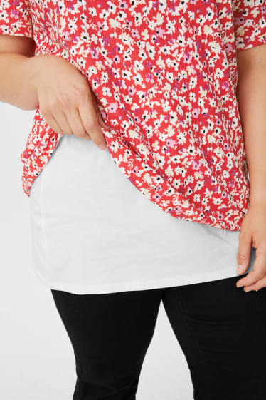 Damen - Multipack 2er - Shirt-Verlägerung - weiß / schwarz