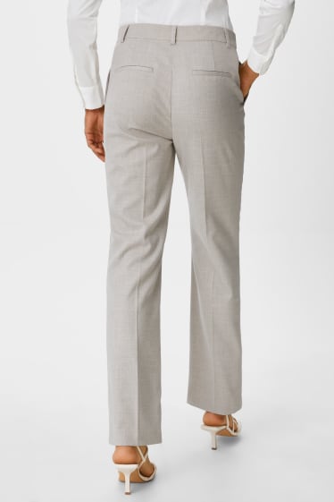 Kobiety - Spodnie biznesowe - classic straight fit - brązowoszary
