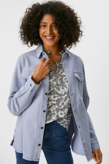 Dames - Overshirt - lichtblauw