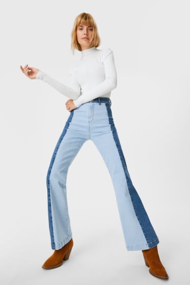 Dámské - Jinglers - flare jeans - high waist - džíny - modré
