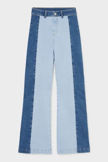 Damen - Jinglers - Flare Jeans - High Waist - jeans-blau