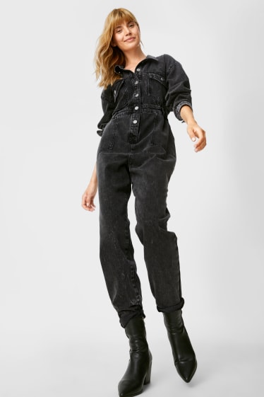 Damen - Jinglers - Jeans-Jumpsuit - schwarz
