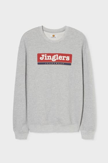 Jinglers - mikina - unisex - světle šedá-žíhaná