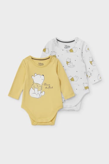 Bebés - Pack de 2 - Winnie the Pooh - bodies para bebé - blanco / amarillo
