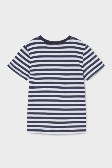 Niños: niños - Pokémon - camiseta de manga corta - de rayas - blanco
