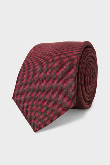Men - Tie - dark red