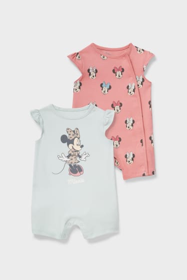 Bebeluși - Multipack 2 buc. - Minnie Mouse - pijama bebeluși - roz / albastru deschis
