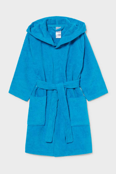 Children - Bathrobe with hood - blue