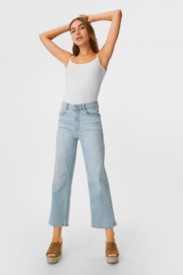 Mujer - Wide leg jeans - vaqueros - azul claro