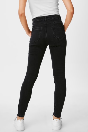 Dames - Skinny jeans - jeansdonkergrijs