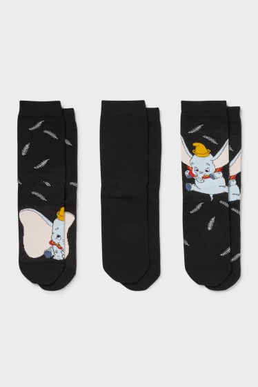 Damen - Multipack 3er - Socken - Dumbo - schwarz