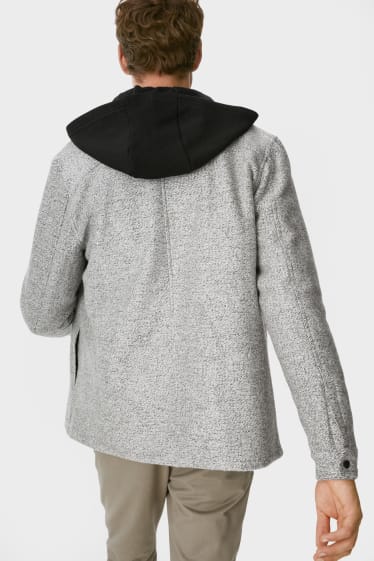 Uomo - CLOCKHOUSE - giacca con cappuccio - grigio chiaro melange