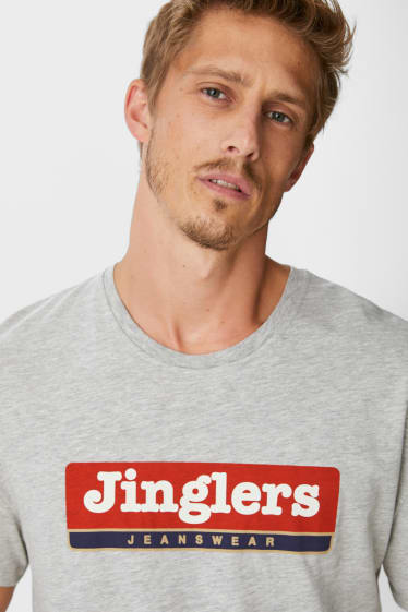 Hommes - Jinglers - T-shirt - gris clair chiné