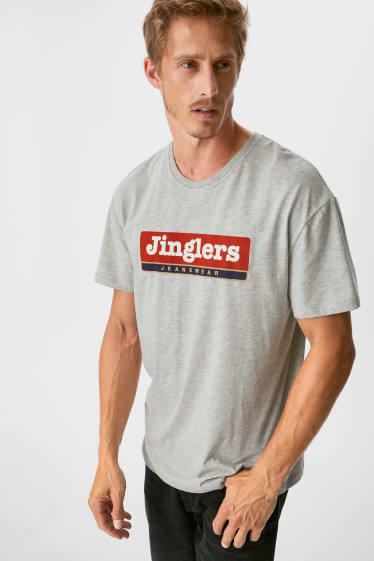 Hommes - Jinglers - T-shirt - gris clair chiné