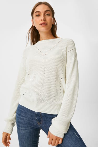 Damen - Pullover - weiß