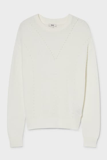 Damen - Pullover - weiß